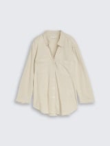 Bluza od mješavine lana - Bež_2153591
