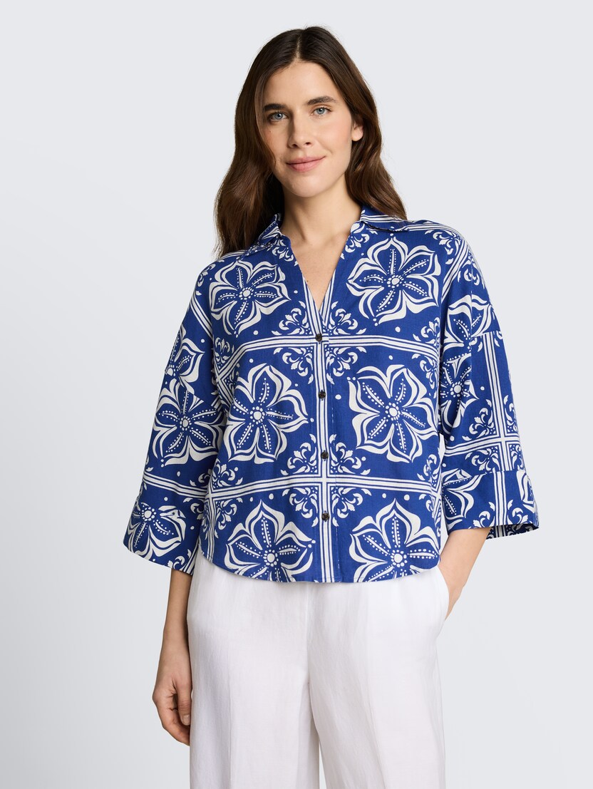Bluza od mješavine lana - Uzorak/višebojna_1921372