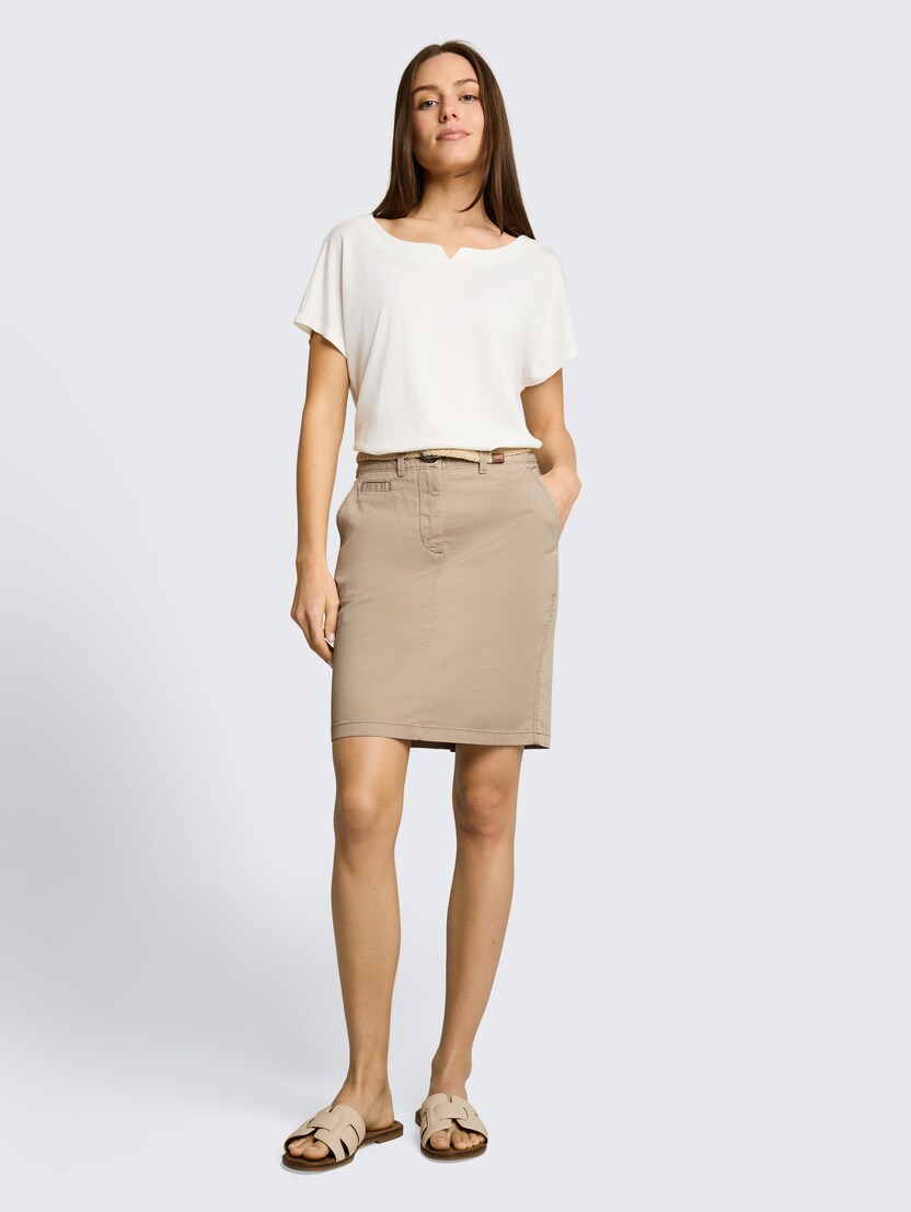 Chino suknja s vezicom - Bež-1049841-32208-14