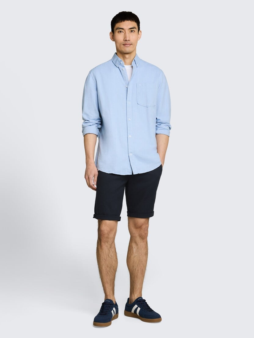  Kratke Chino hlače s remenom - Plava-1053291-29298-14