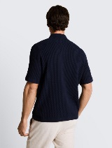 Pletena polo majica - Plava_4561693