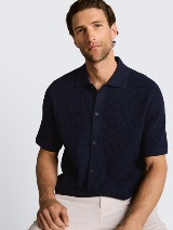 Pletena polo majica - Plava_4561693
