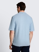 Pletena polo majica - Plava_708586