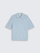 Pletena polo majica - Plava_708586