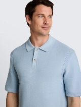 Pletena polo majica - Plava_708586