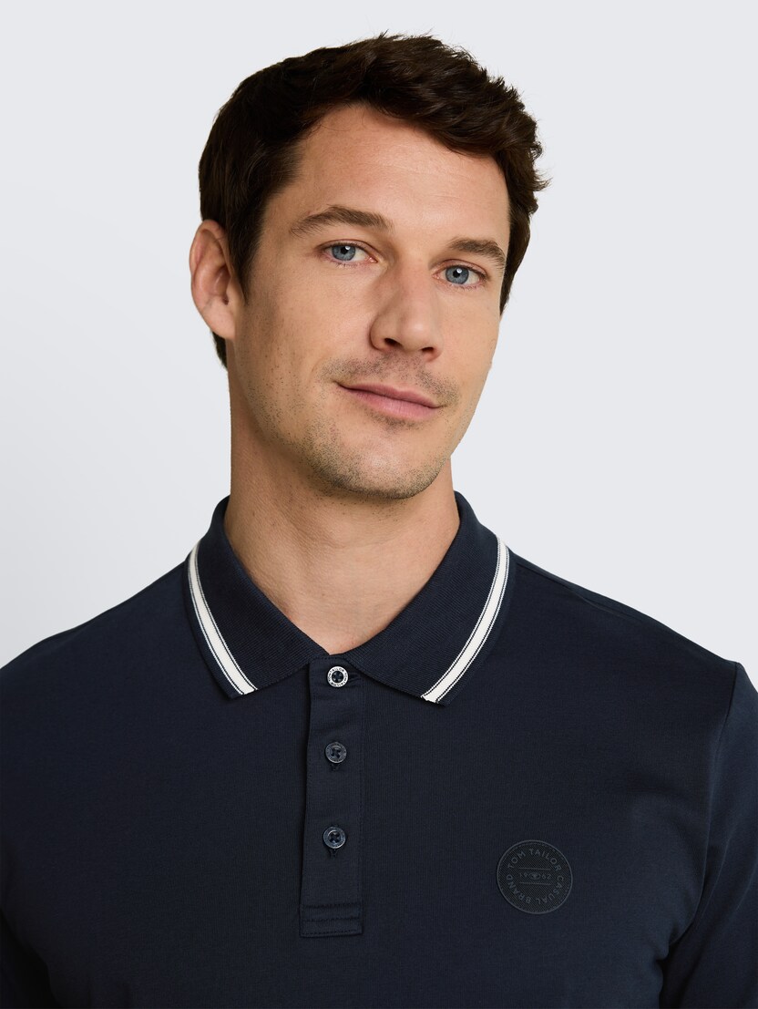 Polo-majica s malim logom - Plava_6716410