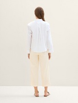 Pantaloni tip culotte până la gleznă, din material încreţit - Model/Mai multe culori_1792260