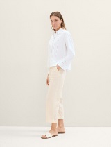 Pantaloni tip culotte până la gleznă, din material încreţit - Model/Mai multe culori_1792260