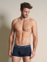 Set de două perechi de boxeri cu talie elastică - Albastru_5498046