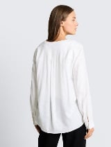 Bluza od mešavine lana - Bela_1497638
