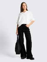Bluza od mešavine lana - Bela_1497638
