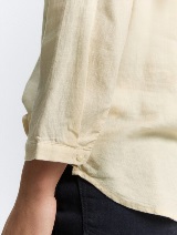 Bluză din amestec de in - Bej_5451307