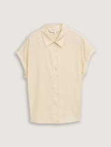 Bluza od mješavine lana - Bež_9558099