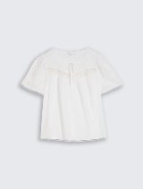 Bluza sa detaljem u obliku mašne - Bela_1221213