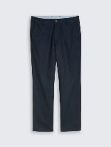 Pantaloni din bumbac şi in - Albastru_665355