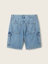 Pantaloni scurţi cargo din denim - Albastru_5190194