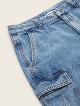 Pantaloni scurţi cargo din denim - Albastru_5190194