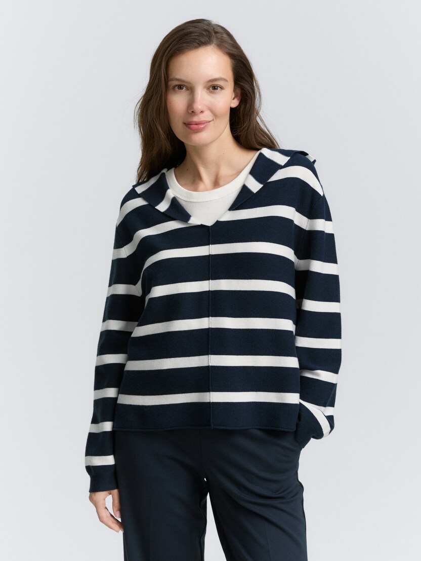 Črtast pulover - Vzorec/večbarvna_1518572