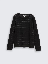 Tricou în dungi - Negru_7852591