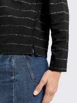 Tricou în dungi - Negru_7852591