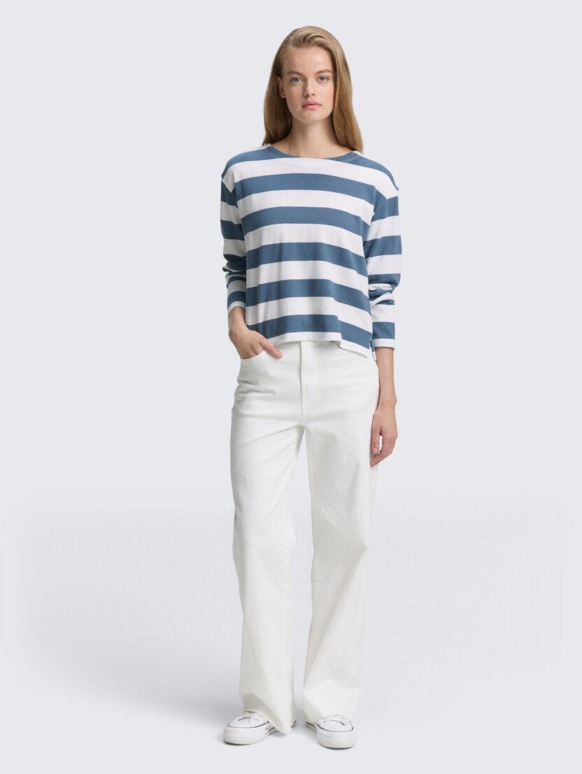 Tricou cu dungi - Albastru-1047866-38414-16