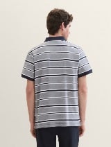 Tricou polo în dungi - Albastru_9655121