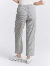 Culotte hlače od seersucker tkanine - Plava_6889551