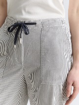 Culotte hlače od seersucker tkanine - Plava_6889551