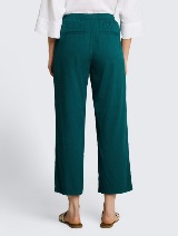 Kilote pantalone od prugastog I naboranog  materijala - Zelena_3932849