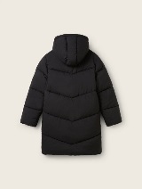 Jachetă puffer lungă - Negru_6988876