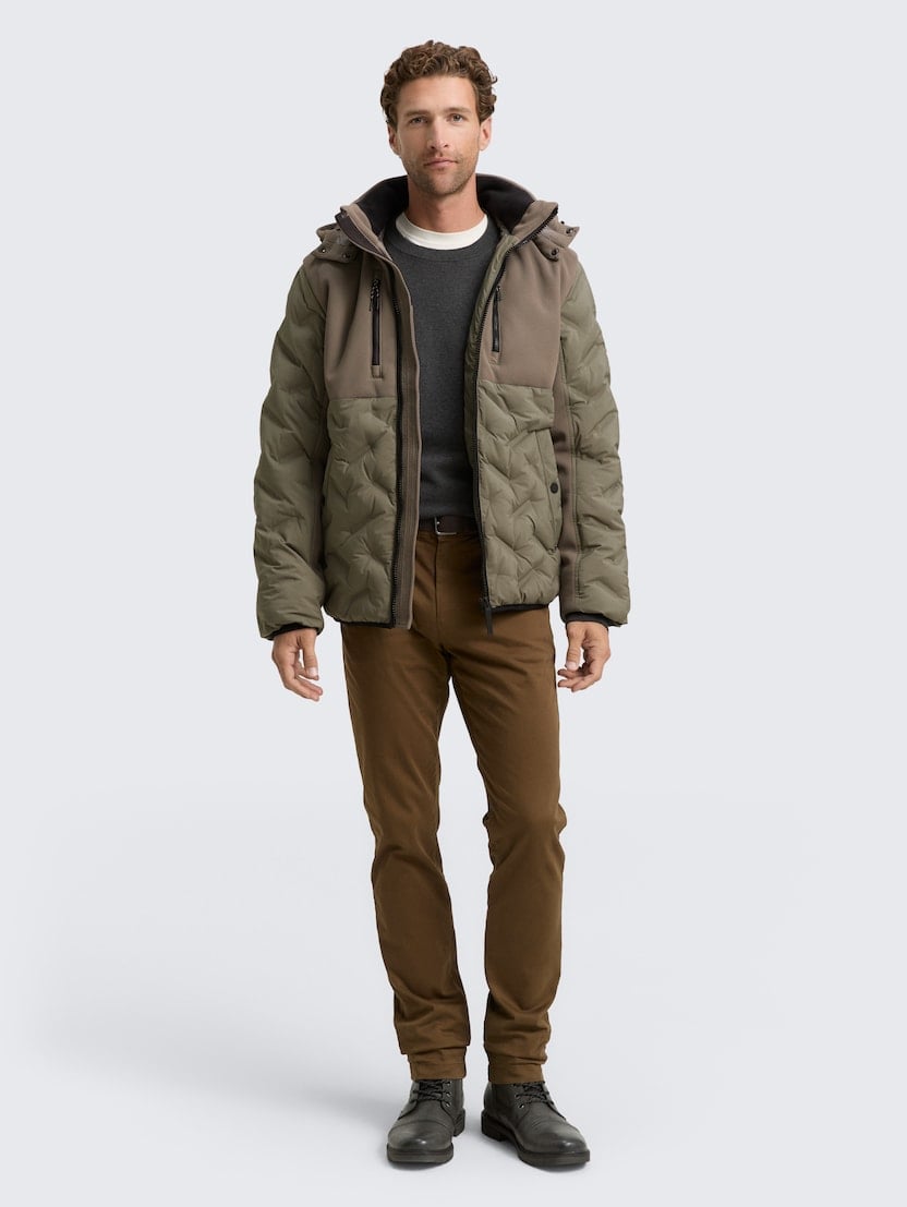 Hibridna jakna s kapuljačom - Zelena_2135448