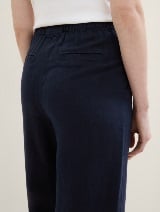 Pantalone od mešavine lana - Plava_6421665