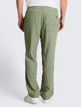 Pantalone od mešavine lana - Zelena_3398684