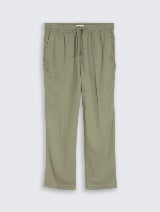 Pantalone od mešavine lana - Zelena_3398684