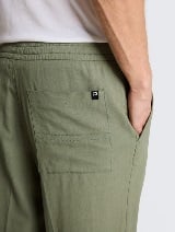 Pantalone od mešavine lana - Zelena_3398684