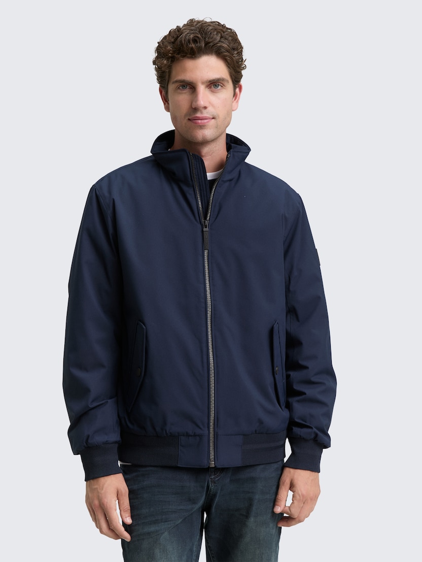 Jakna s stoječim ovratnikom - Modra