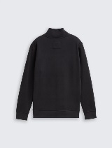 Sportska majica na zip s visokim ovratnikom - Crna_1117270