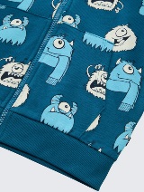 Dukserica sa rajsferšlusom i stojećom kragnom - Uzorak/višebojna_6412422