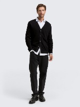 Kardigan od pamuka i kašmira - Crna_2402441