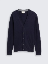 Kardigan od pamuka i kašmira - Plava_3153761