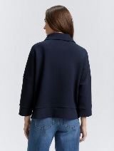 Jachetă sport cu detalii - Albastru_3945240