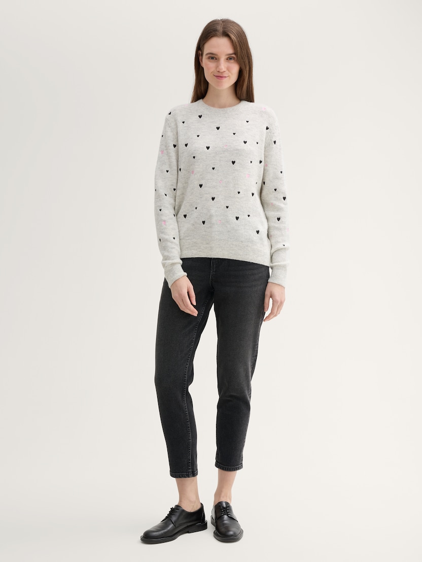  Kavbojke Mom fit - Črna-1044118-10250