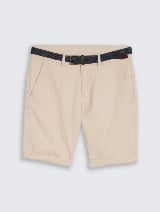 Kratke čino pantalone sa kaišem - Bež_8448322