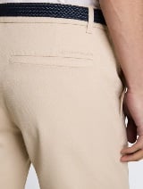 Kratke čino pantalone sa kaišem - Bež_8448322