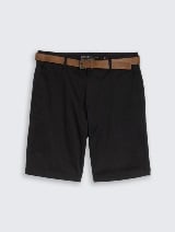 Pantaloni scurţi chino cu curea - Negru_3236552