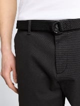 Pantaloni scurţi chino cu curea - Negru_4132834