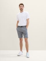 Pantaloni scurţi chino cu curea - Albastru_2345111