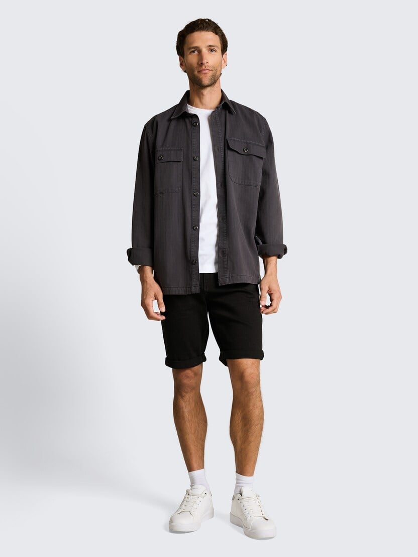 Josh kratke pantalone od teksasa klasičnog kroja - Crna-1050031-10270-15