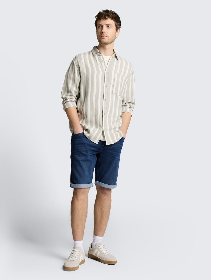 Josh kratke pantalone od teksasa klasičnog kroja - Plava_1592283