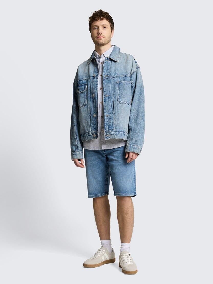 Josh kratke pantalone od teksasa klasičnog kroja - Plava_3915726